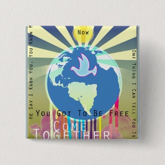 Vrede over de wereld Sony ATV Lyrics Vierkante Button 5,1 Cm