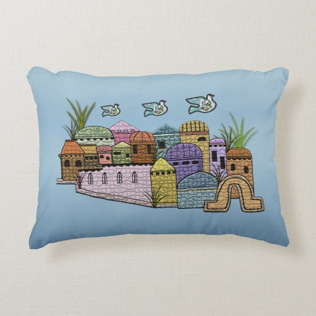 Vrede over Jeruzalem Pillow Decoratief Kussen (Voorkant)