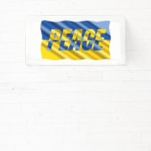 VREDE OVER Oekraïnse vlag Nr. oorlog Spandoek (Insitu)