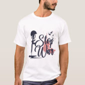 "Vrede over oorlog" - Stop oorlog T-shirt (Voorkant)