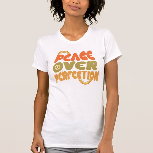 Vrede over perfectie retro t-shirt (Voorkant)