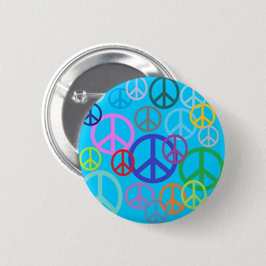Vrede overal ronde button 5,7 cm (Voorkant /achterkant)
