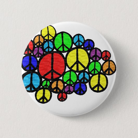 Vrede overal! ronde button 5,7 cm (Voorkant)