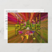 Vrede overal ter wereld briefkaart (Voorkant / Achterkant)