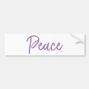 Vrede—Paarse tekst Bumpersticker