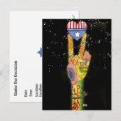 Vrede, Partij, Overwinning USA Uitnodiging - SRF Briefkaart (Voorkant / Achterkant)