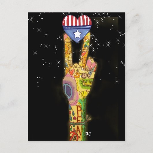 Vrede, Partij, Overwinning USA Uitnodiging - SRF Briefkaart (Voorkant)