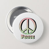 Vrede (Pastel) Ronde Button 7,6 Cm (Voorkant /achterkant)