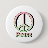 Vrede (Pastel) Ronde Button 7,6 Cm (Voorkant)