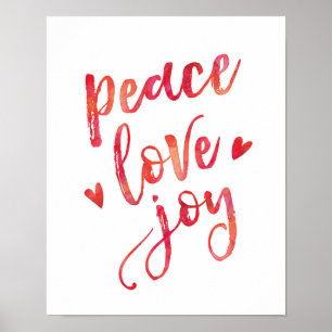 Vrede, plezier inspirerende kerstdruk poster