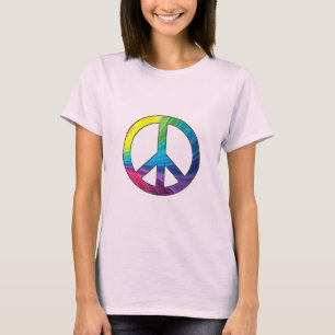 Vrede - Prachtig gekleurd vredesteken shirt