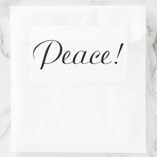 VREDE RECHTHOEKIGE STICKER (Tas)