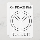 Vrede rechtsaf - Zet hem omhoog Bedankkaart (Voorkant / Achterkant)