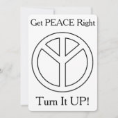 Vrede rechtsaf - Zet hem omhoog Bedankkaart (Voorkant)