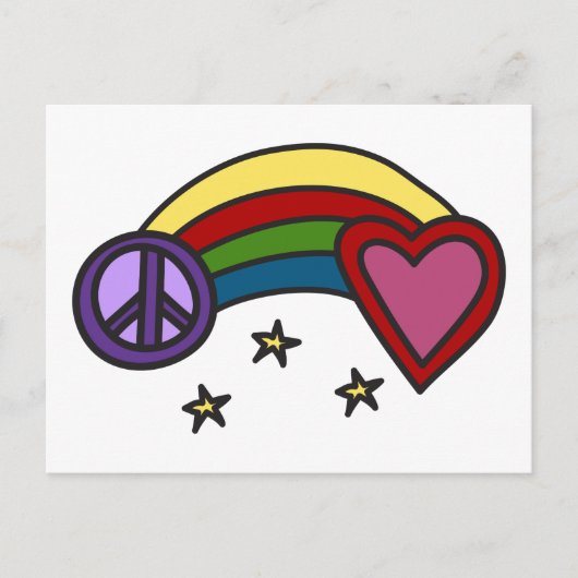 Vrede regenboog briefkaart (Voorkant)