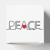 Vrede Rode Hart Vierkant Favor Snoep Geschenkdoos  Bedankdoosjes (Bovenkant)