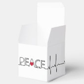 Vrede Rode Hart Vierkant Favor Snoep Geschenkdoos  Bedankdoosjes (Geopend)