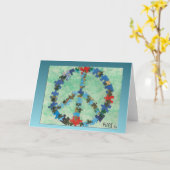 Vrede rond de Wereld Kaart (Gele Bloem)