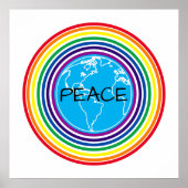 Vrede rond de wereldregenboog - gepersonaliseerd P Poster (Voorkant)