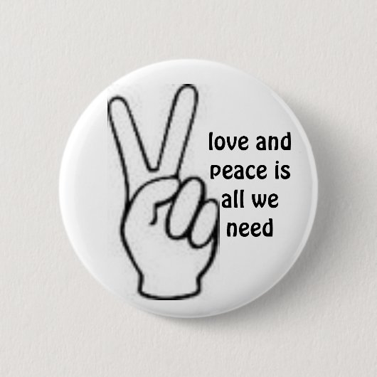 vrede ronde button 5,7 cm (Voorkant)