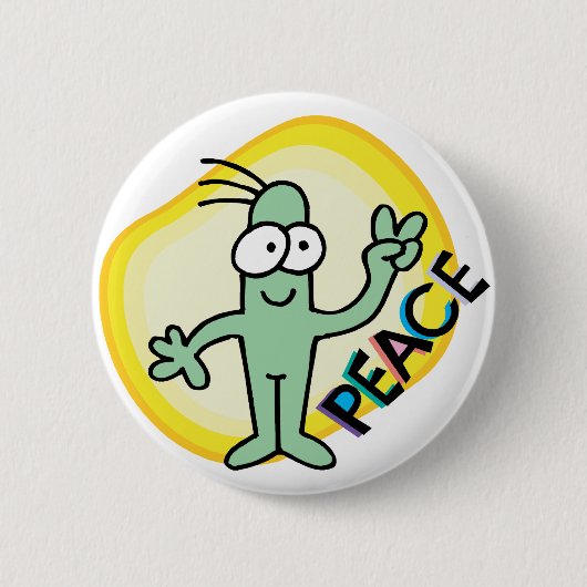 Vrede Ronde Button 5,7 Cm (Voorkant)