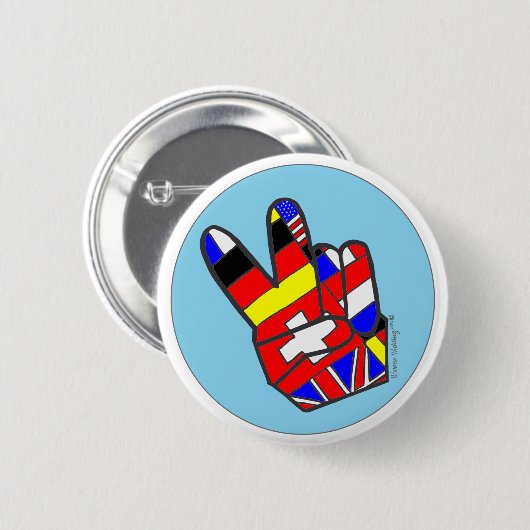 Vrede! Ronde Button 5,7 Cm (Voorkant /achterkant)