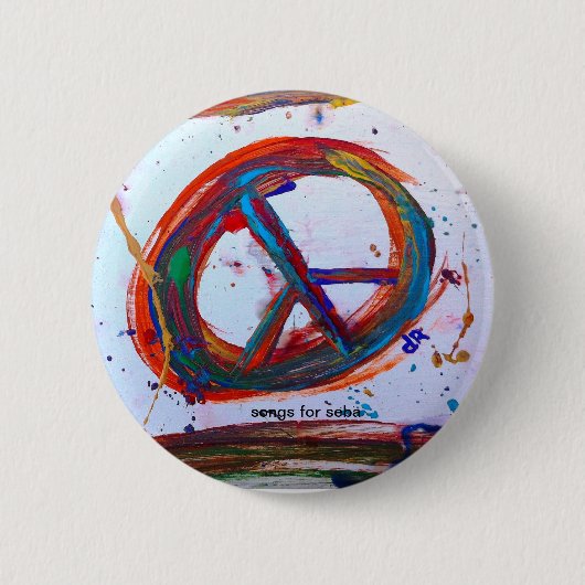 vrede ronde button 5,7 cm (Voorkant)