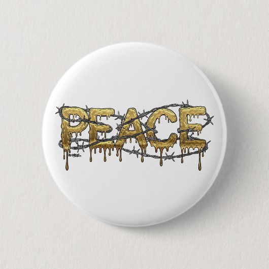 Vrede Ronde Button 5,7 Cm (Voorkant)