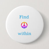 Vrede ronde button 7,6 cm (Voorkant)