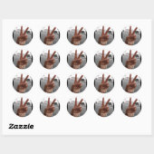 VREDE RONDE STICKER (Vel)