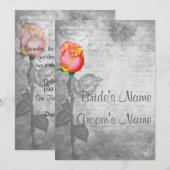  Vrede Roos bruiloft Kaart (Voorkant / Achterkant)