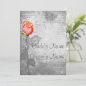  Vrede Roos bruiloft Kaart (Staand voorkant)