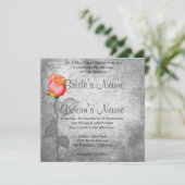  Vrede Roos bruiloft Kaart (Staand voorkant)