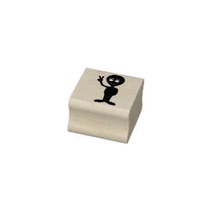 Vrede ruimte buitenaardse silhouet kunst stempel