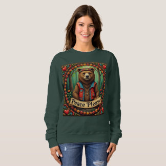 Vrede Schattige bruin beer Trui