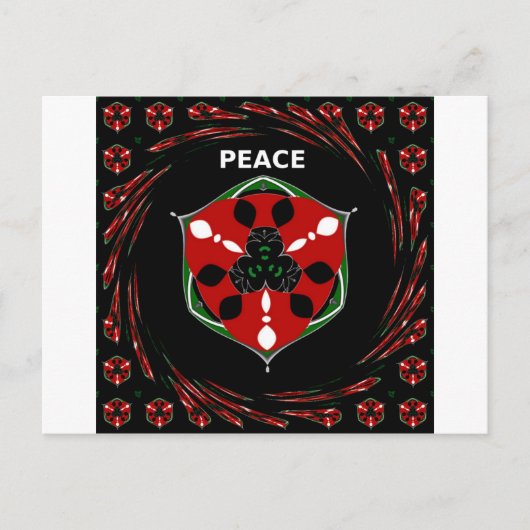 "Vrede: Schild met embleem" Art Print Briefkaart (Voorkant)