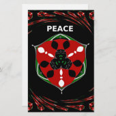 "Vrede: Schild met embleem" Art Print Briefpapier (Voorkant / Achterkant)