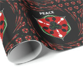 "Vrede: Schild met embleem" Art Print Cadeaupapier (Rol Hoek)