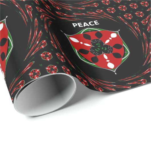 "Vrede: Schild met embleem" Art Print Cadeaupapier (Rol Hoek)