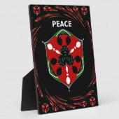 "Vrede: Schild met embleem" Art Print Fotoplaat (Zijkant)