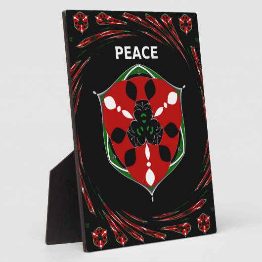 "Vrede: Schild met embleem" Art Print Fotoplaat (Zijkant)