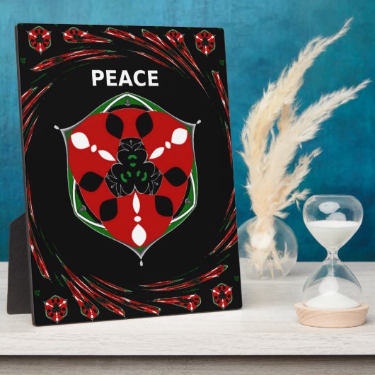 "Vrede: Schild met embleem" Art Print Fotoplaat (Zijkant)