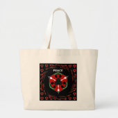 "Vrede: Schild met embleem" Art Print Grote Tote Bag (Voorkant)