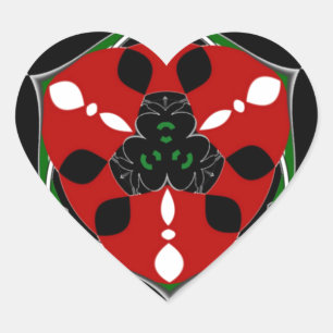 "Vrede: Schild met embleem" Art Print Hart Sticker