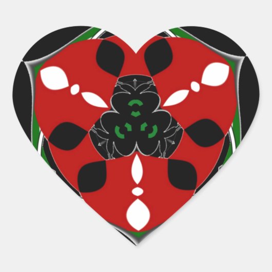 "Vrede: Schild met embleem" Art Print Hart Sticker (Voorkant)