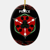 "Vrede: Schild met embleem" Art Print Keramisch Ornament (Voorkant)