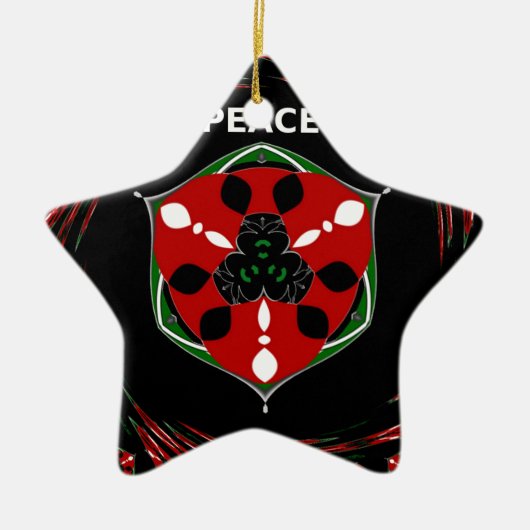 "Vrede: Schild met embleem" Art Print Keramisch Ornament (Voorkant)