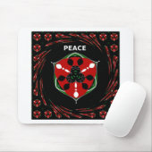 "Vrede: Schild met embleem" Art Print Muismat (Met muis)