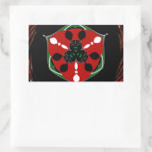 "Vrede: Schild met embleem" Art Print Rechthoekige Sticker (Tas)