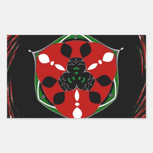 "Vrede: Schild met embleem" Art Print Rechthoekige Sticker (Voorkant)